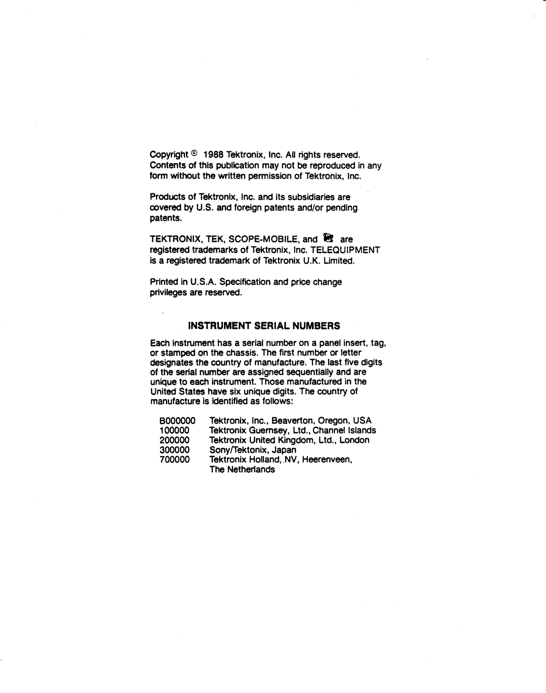 Tektronix DM 5120, DM 5520 manual 