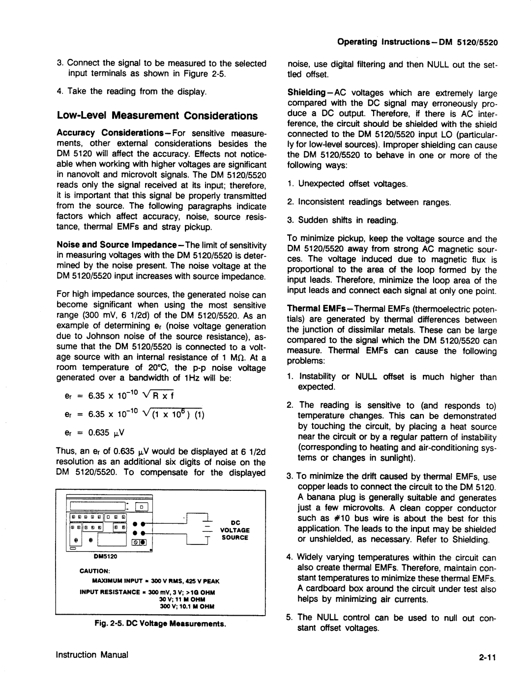 Tektronix DM 5120, DM 5520 manual 