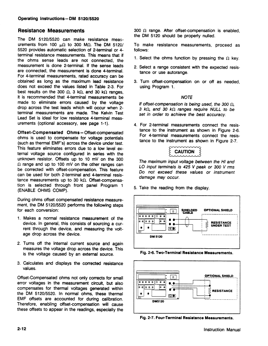 Tektronix DM 5520, DM 5120 manual 