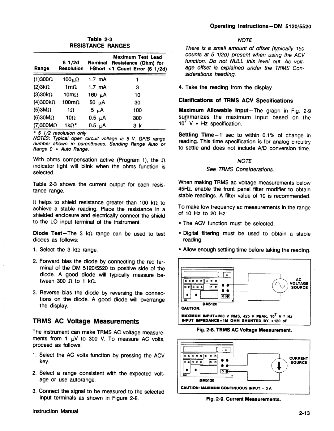 Tektronix DM 5120, DM 5520 manual 