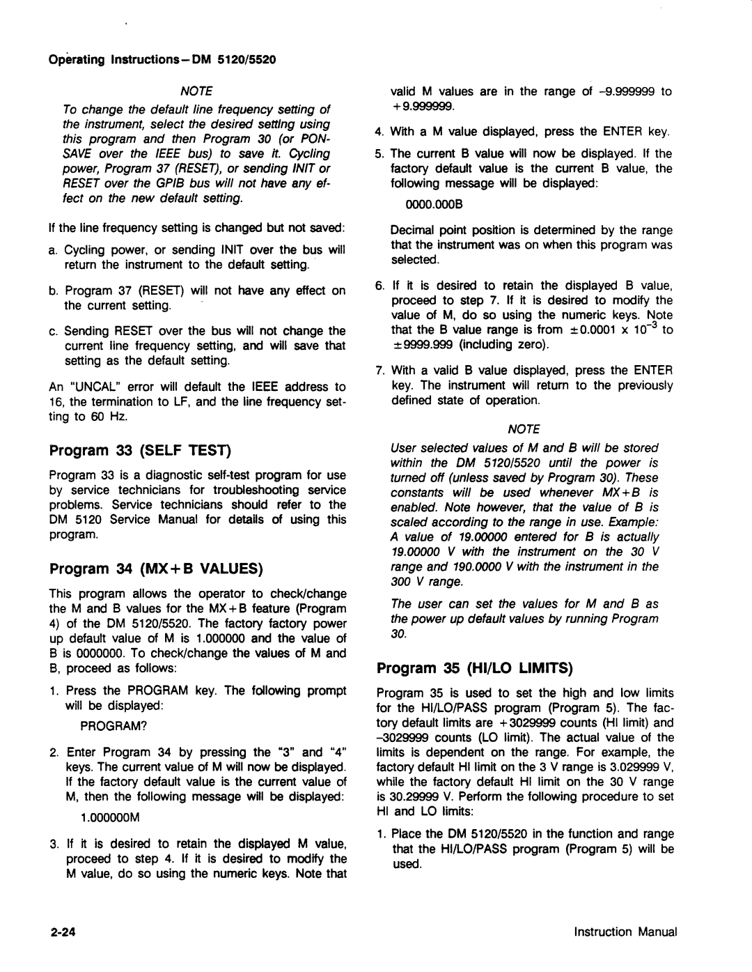 Tektronix DM 5520, DM 5120 manual 