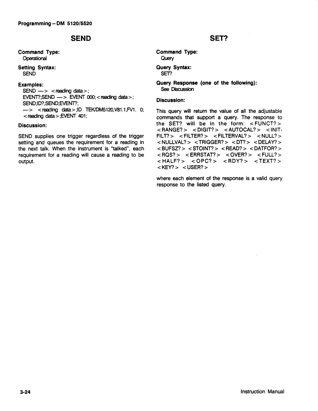 Tektronix DM 5520, DM 5120 manual 