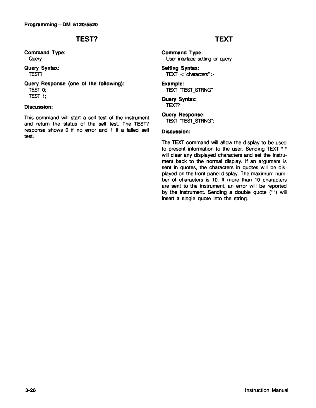 Tektronix DM 5520, DM 5120 manual 