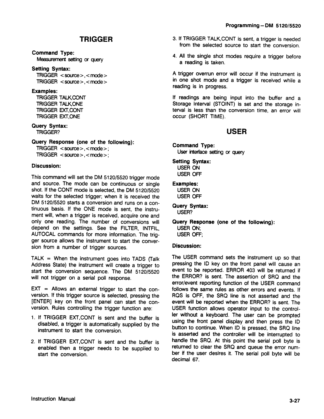 Tektronix DM 5120, DM 5520 manual 