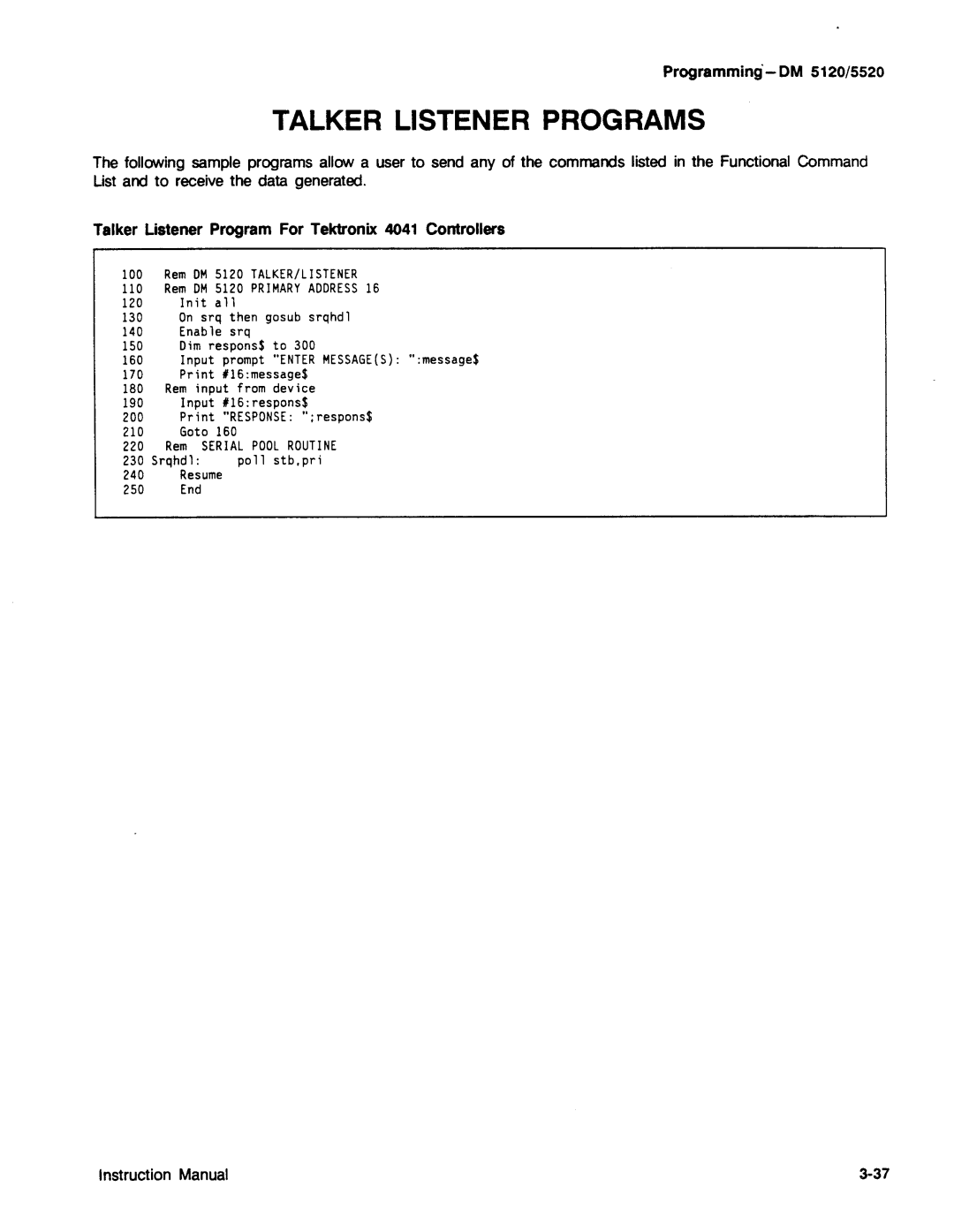 Tektronix DM 5120, DM 5520 manual 