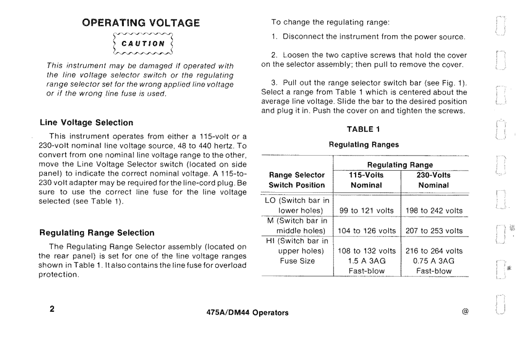 Tektronix DM44, 475A manual 