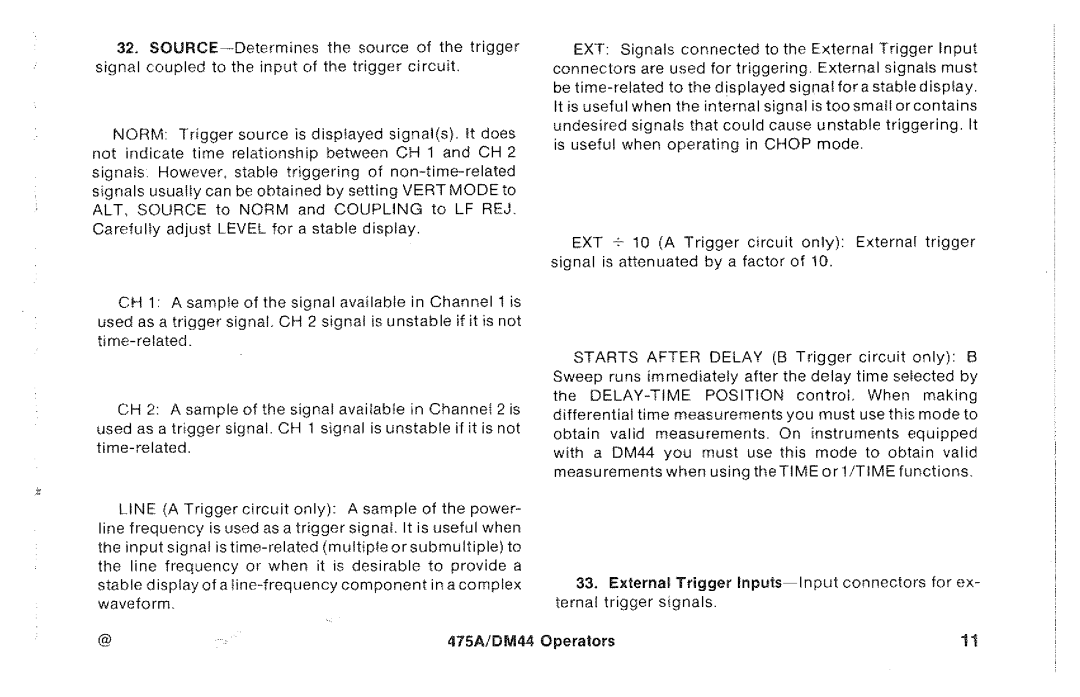 Tektronix 475A, DM44 manual 