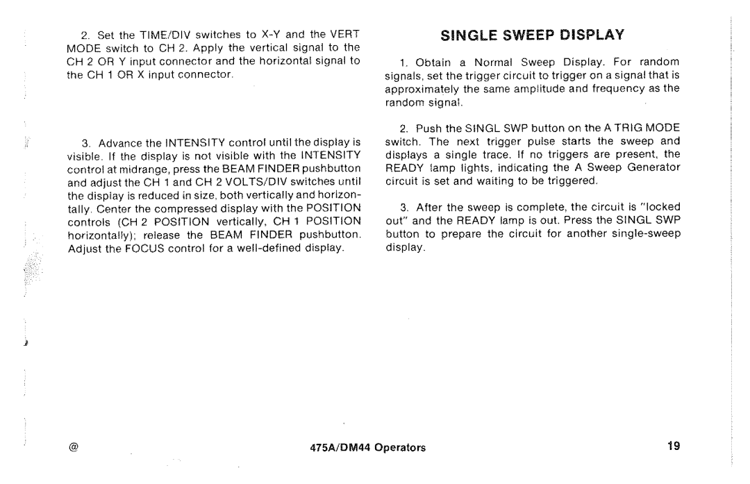 Tektronix 475A, DM44 manual 