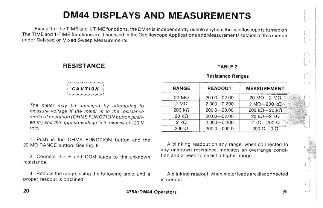 Tektronix DM44, 475A manual 