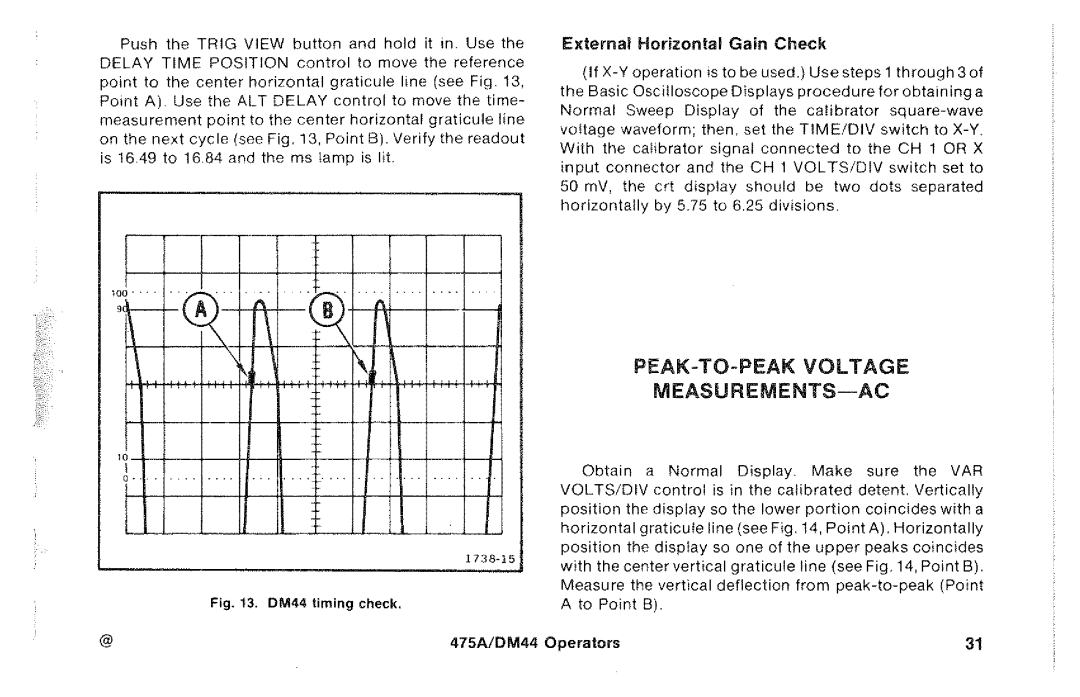 Tektronix 475A, DM44 manual 