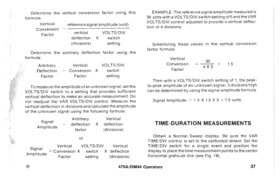 Tektronix 475A, DM44 manual 