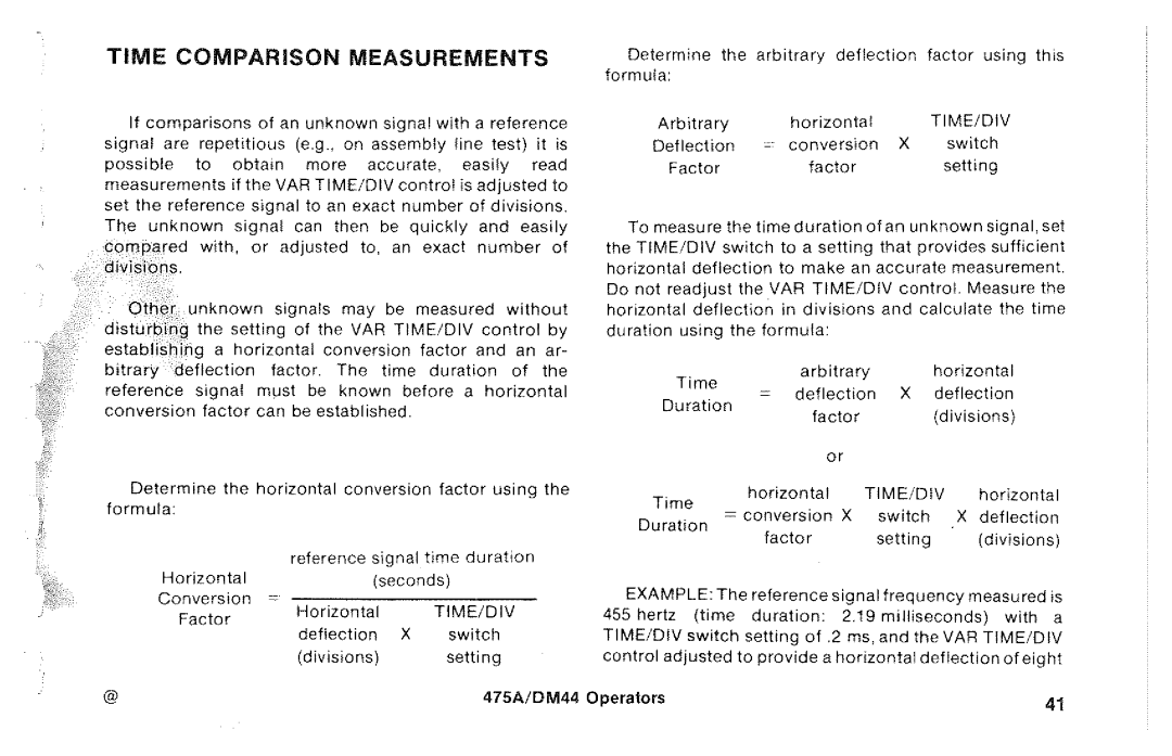 Tektronix 475A, DM44 manual 