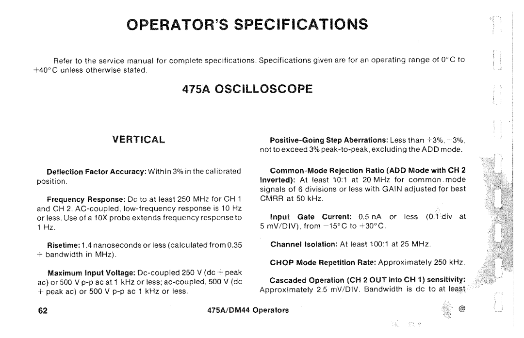 Tektronix DM44, 475A manual 