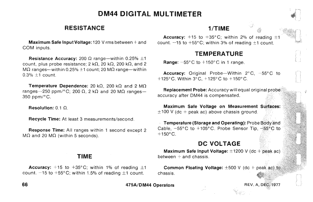 Tektronix DM44, 475A manual 