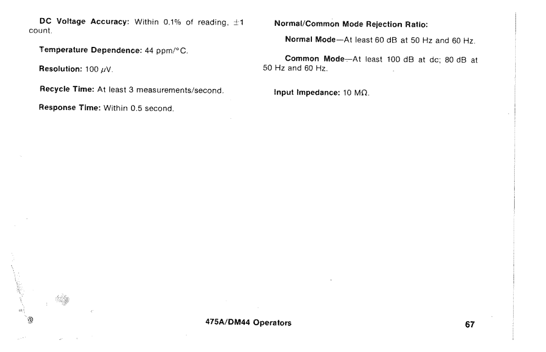 Tektronix 475A, DM44 manual 