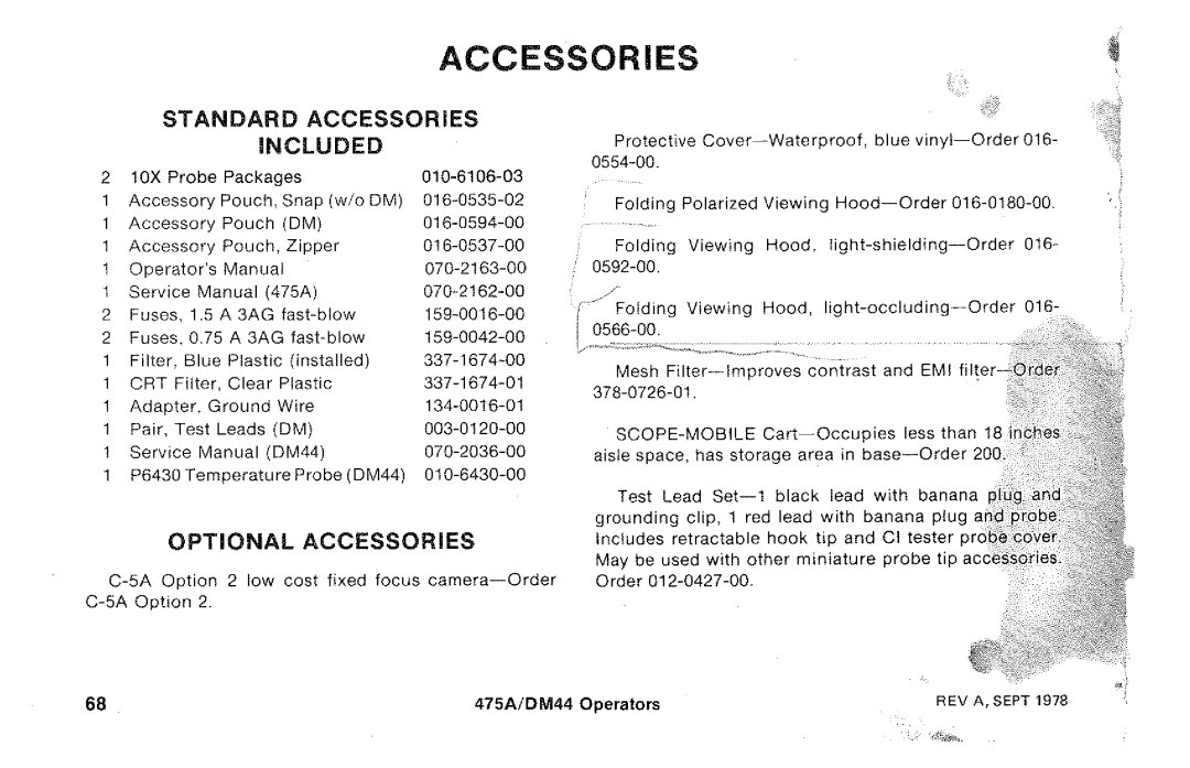 Tektronix DM44, 475A manual 