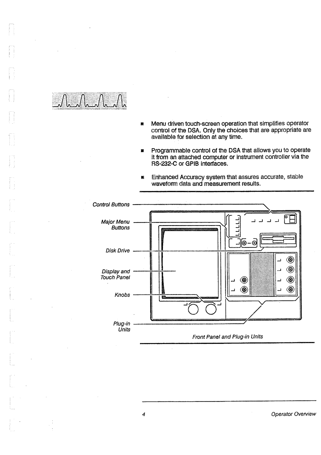 Tektronix DSA 602A, DSA 60A manual 