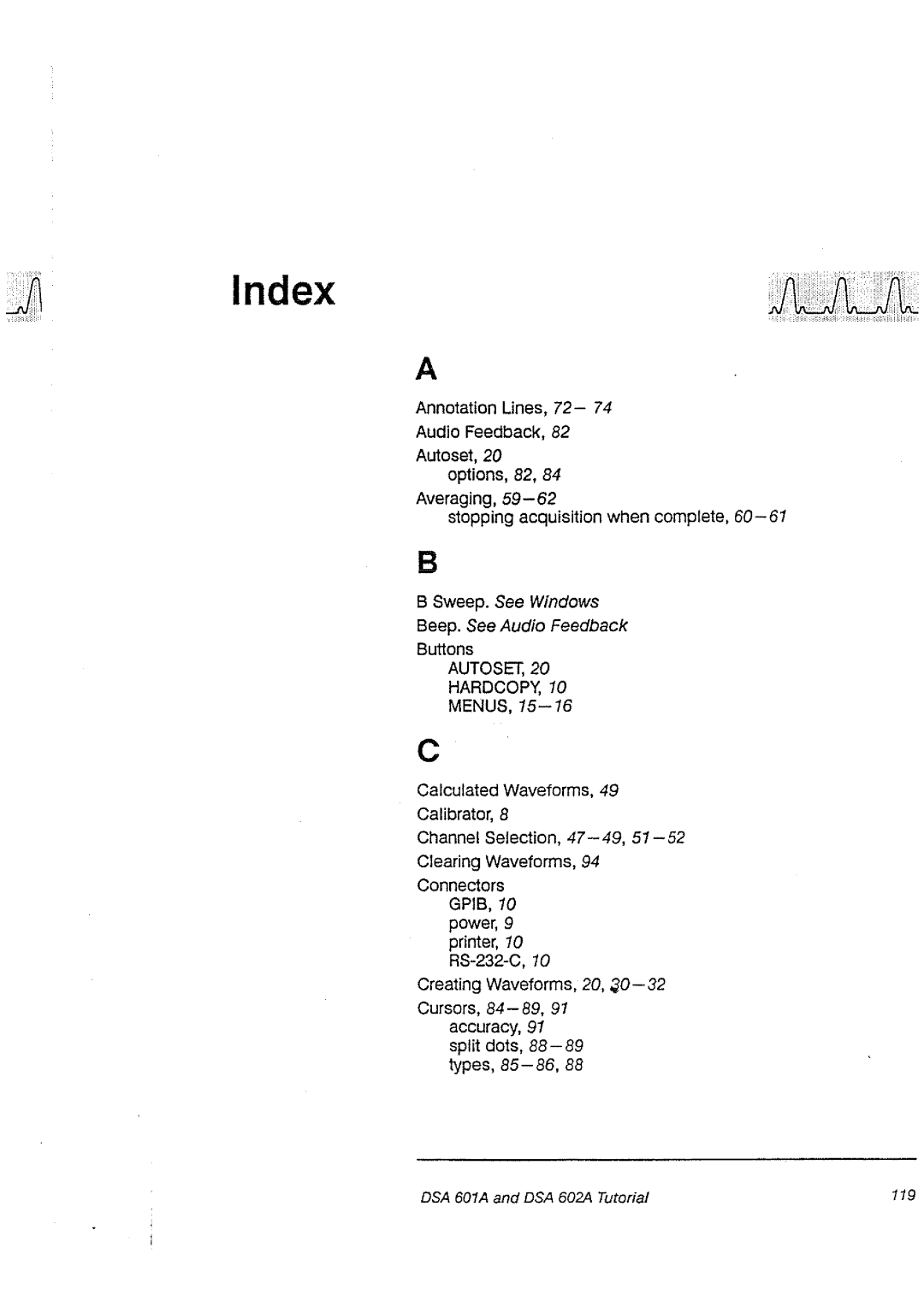 Tektronix DSA 60A, DSA 602A manual 