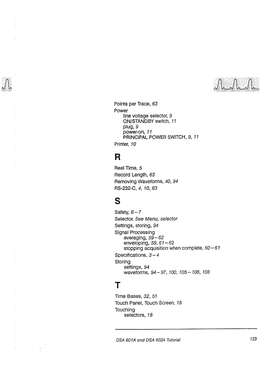 Tektronix DSA 60A, DSA 602A manual 