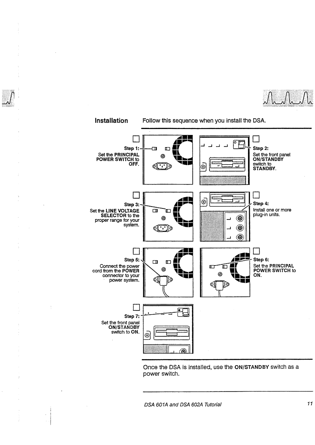 Tektronix DSA 60A, DSA 602A manual 