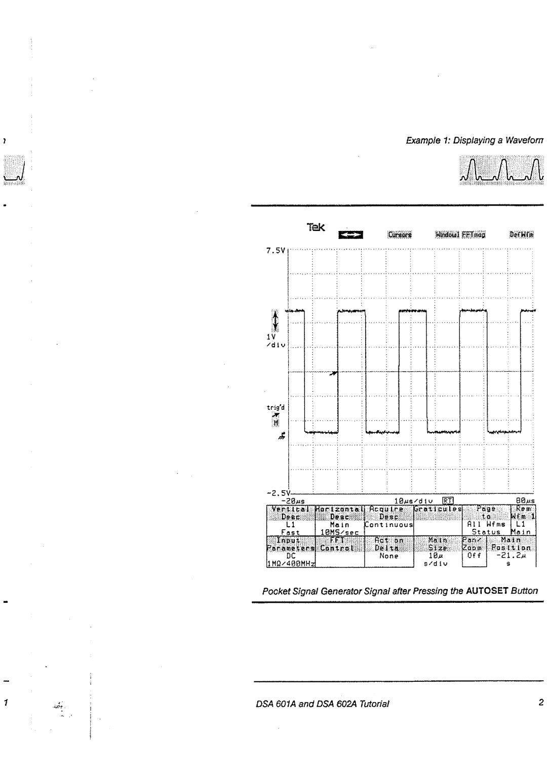 Tektronix DSA 60A, DSA 602A manual 