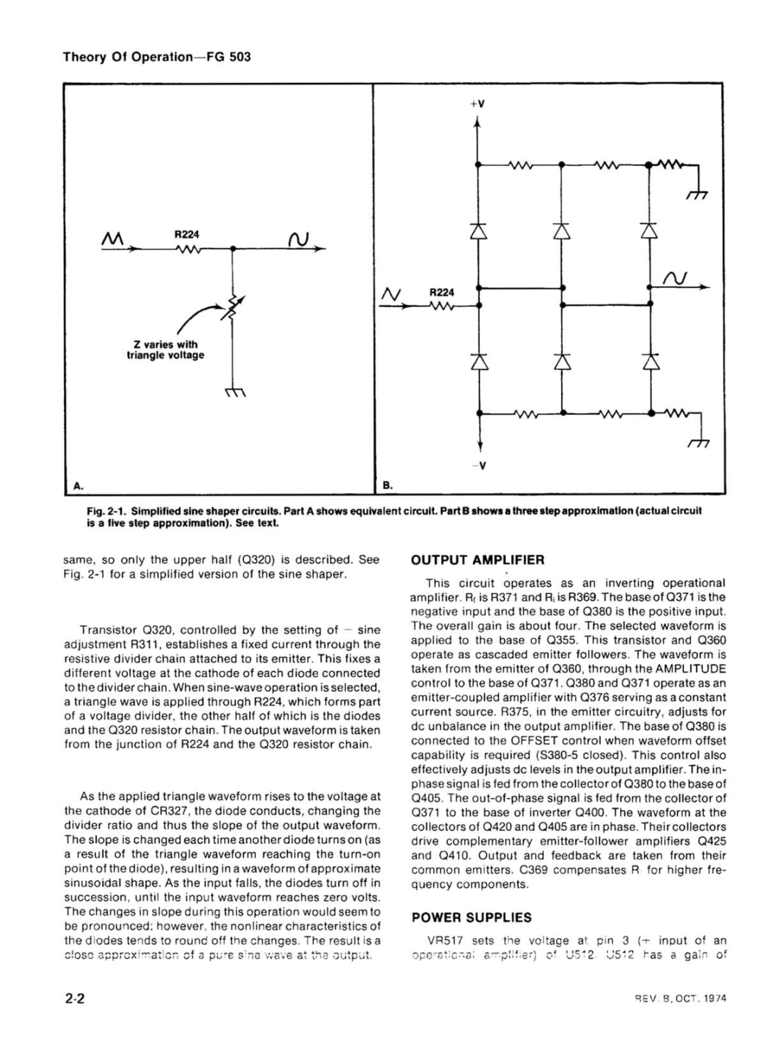 Tektronix FG 503 manual 