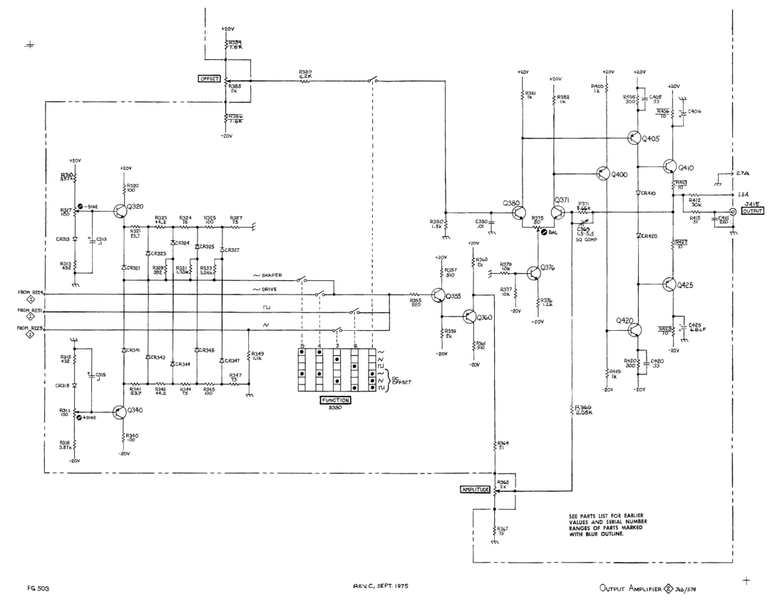 Tektronix FG 503 manual 