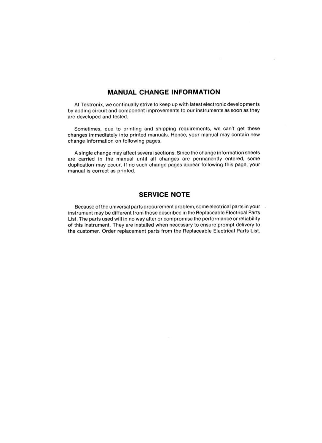 Tektronix FG 503 manual 