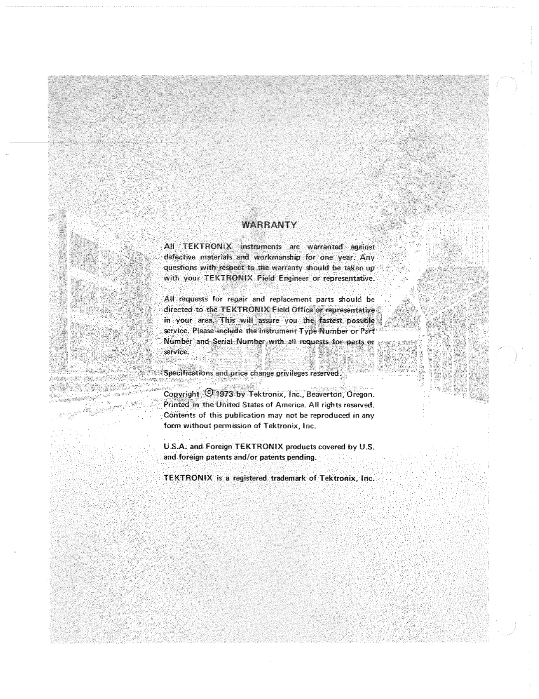 Tektronix FG502 manual 