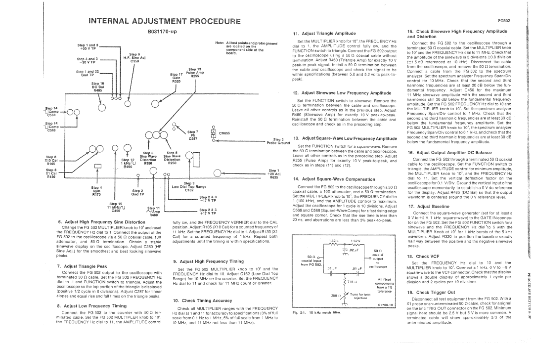 Tektronix FG502 manual 