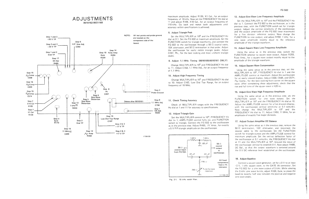 Tektronix FG502 manual 