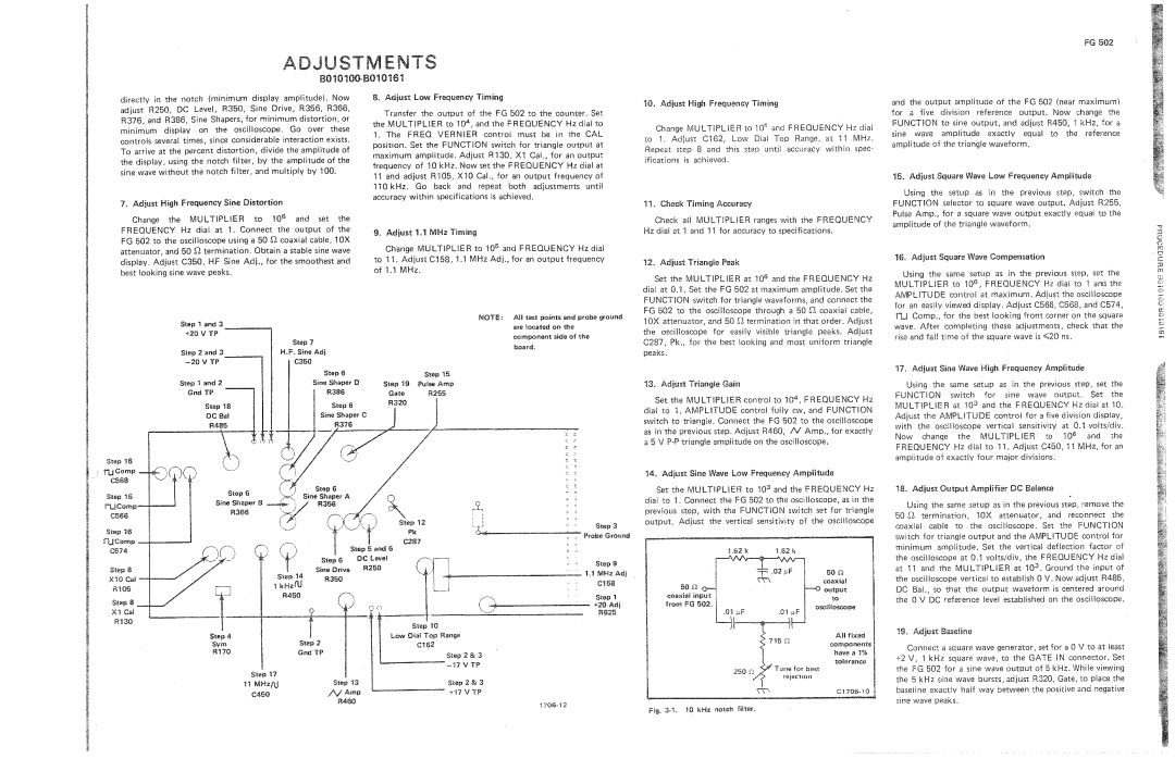 Tektronix FG502 manual 