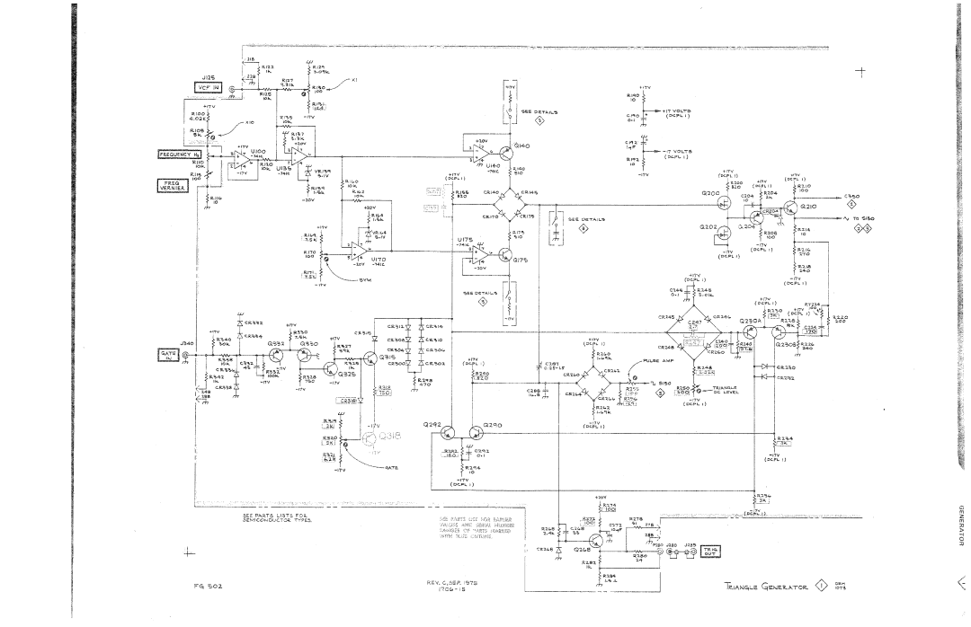 Tektronix FG502 manual 