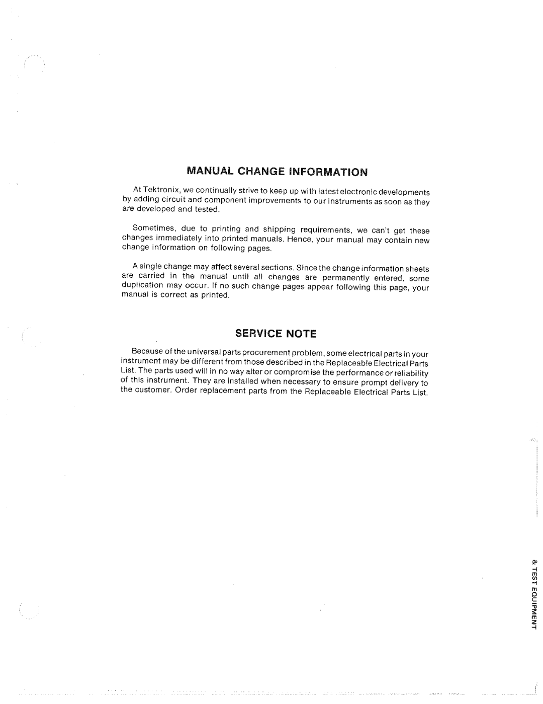 Tektronix FG502 manual 