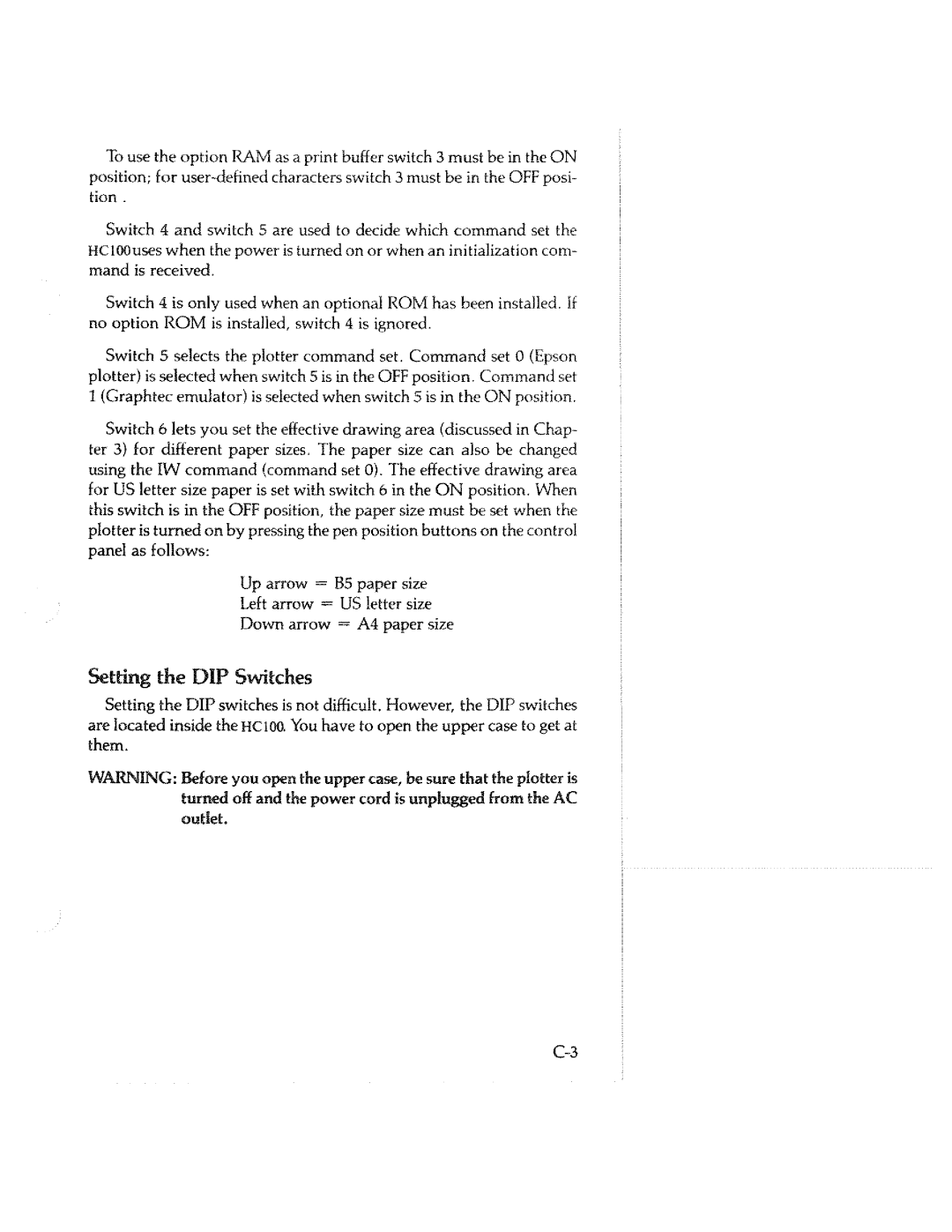 Tektronix HC100 manual 