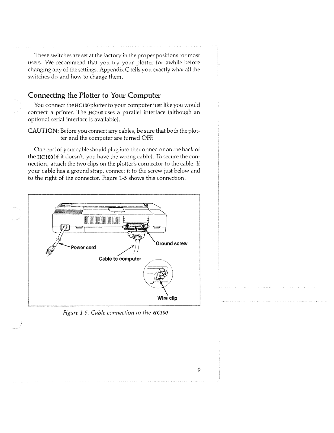 Tektronix HC100 manual 