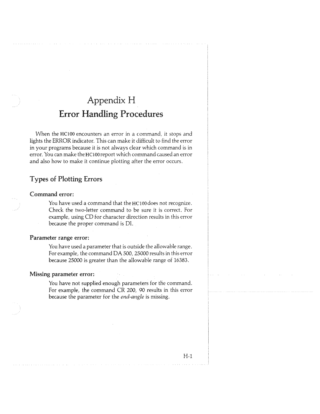 Tektronix HC100 manual 