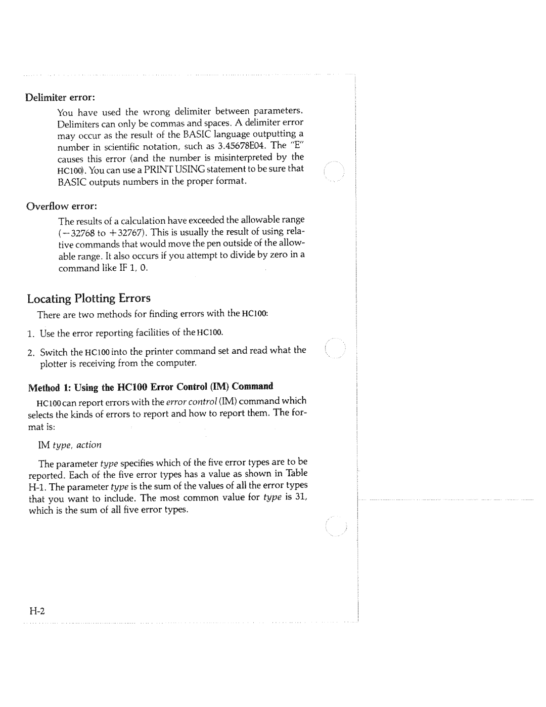 Tektronix HC100 manual 