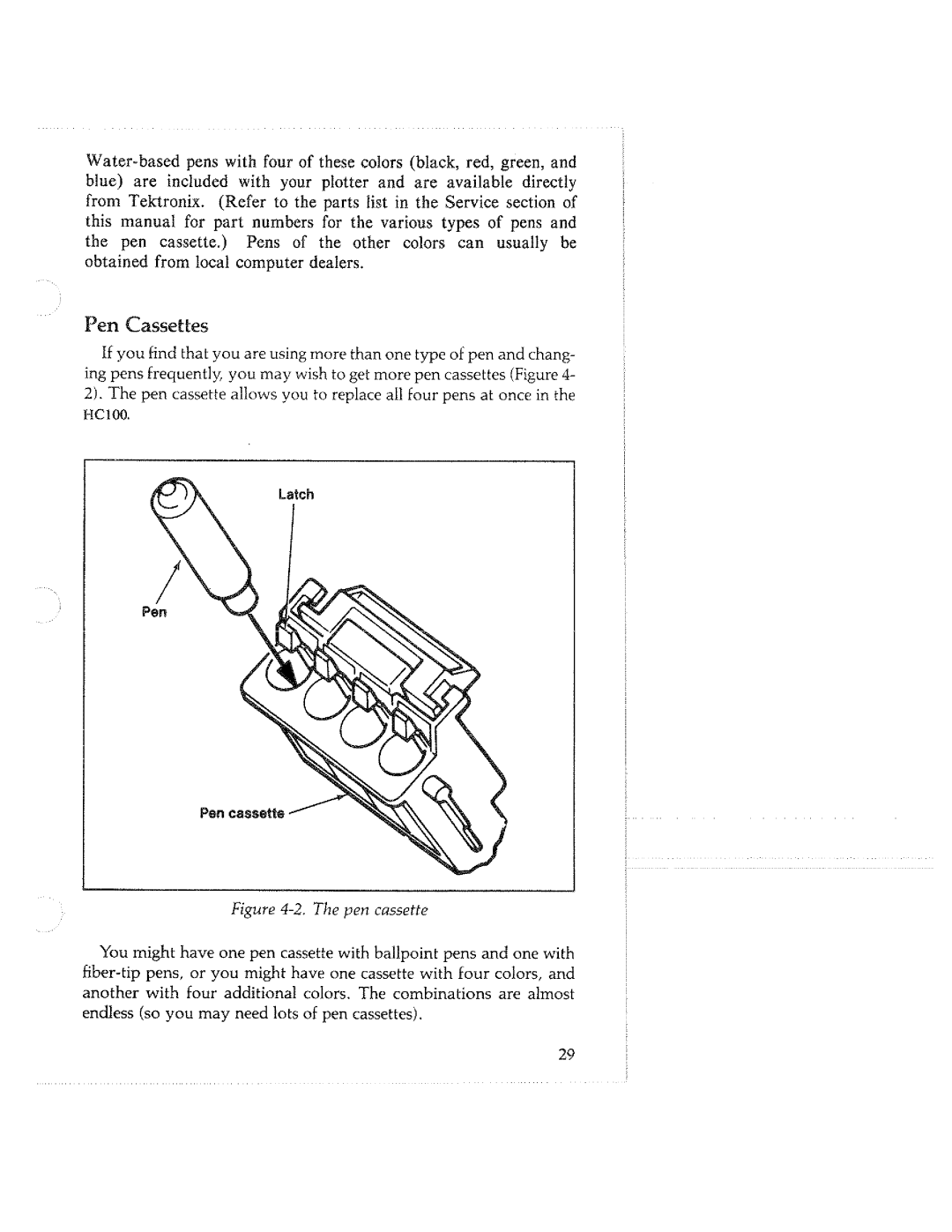 Tektronix HC100 manual 