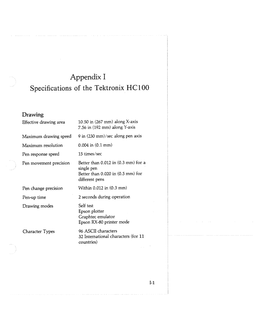 Tektronix HC100 manual 