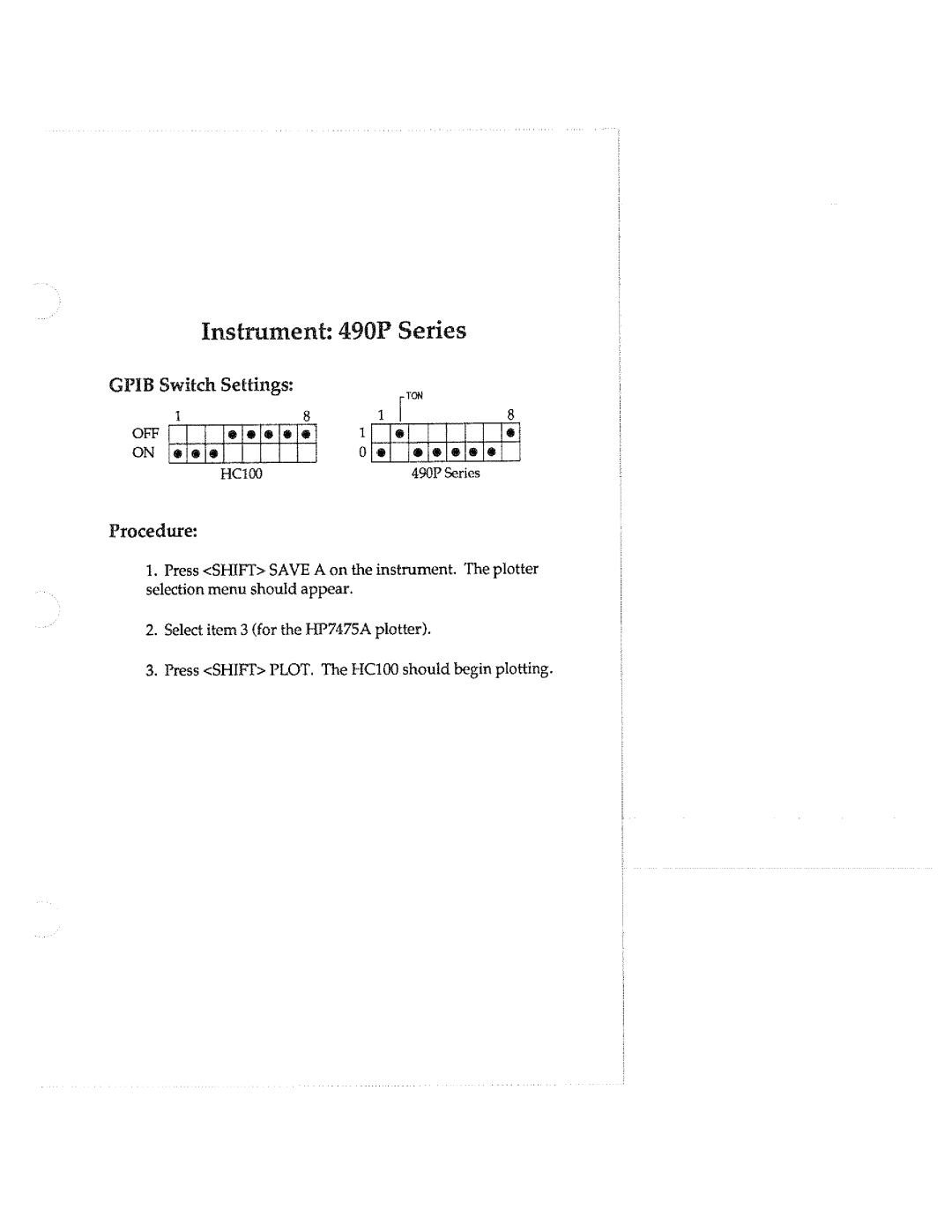 Tektronix HC100 manual 