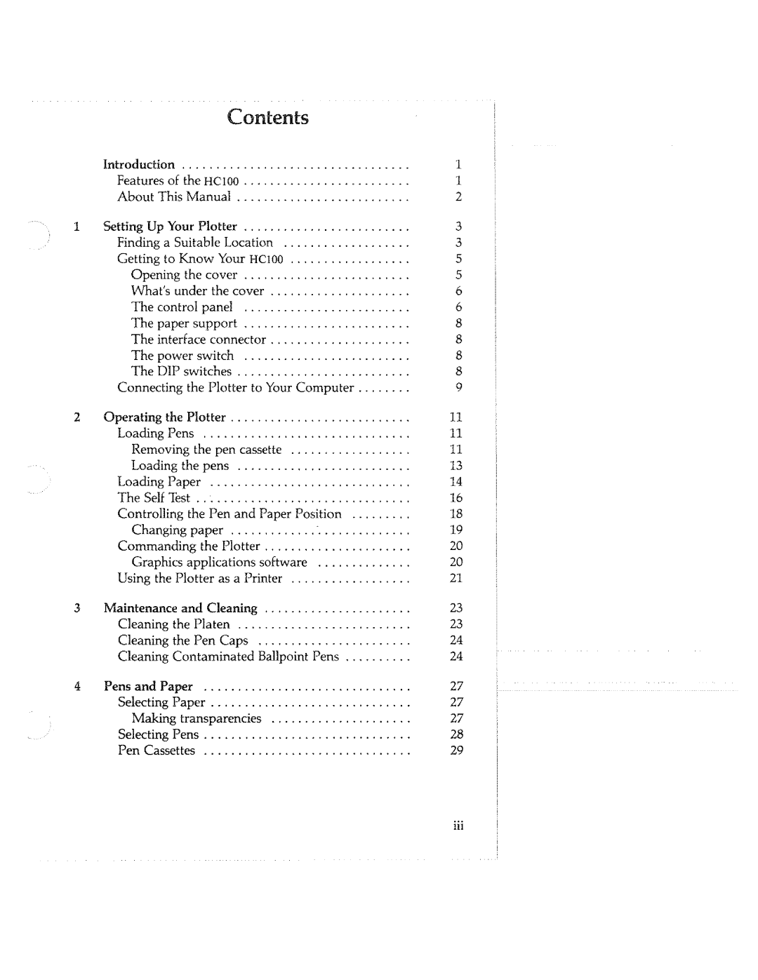 Tektronix HC100 manual 