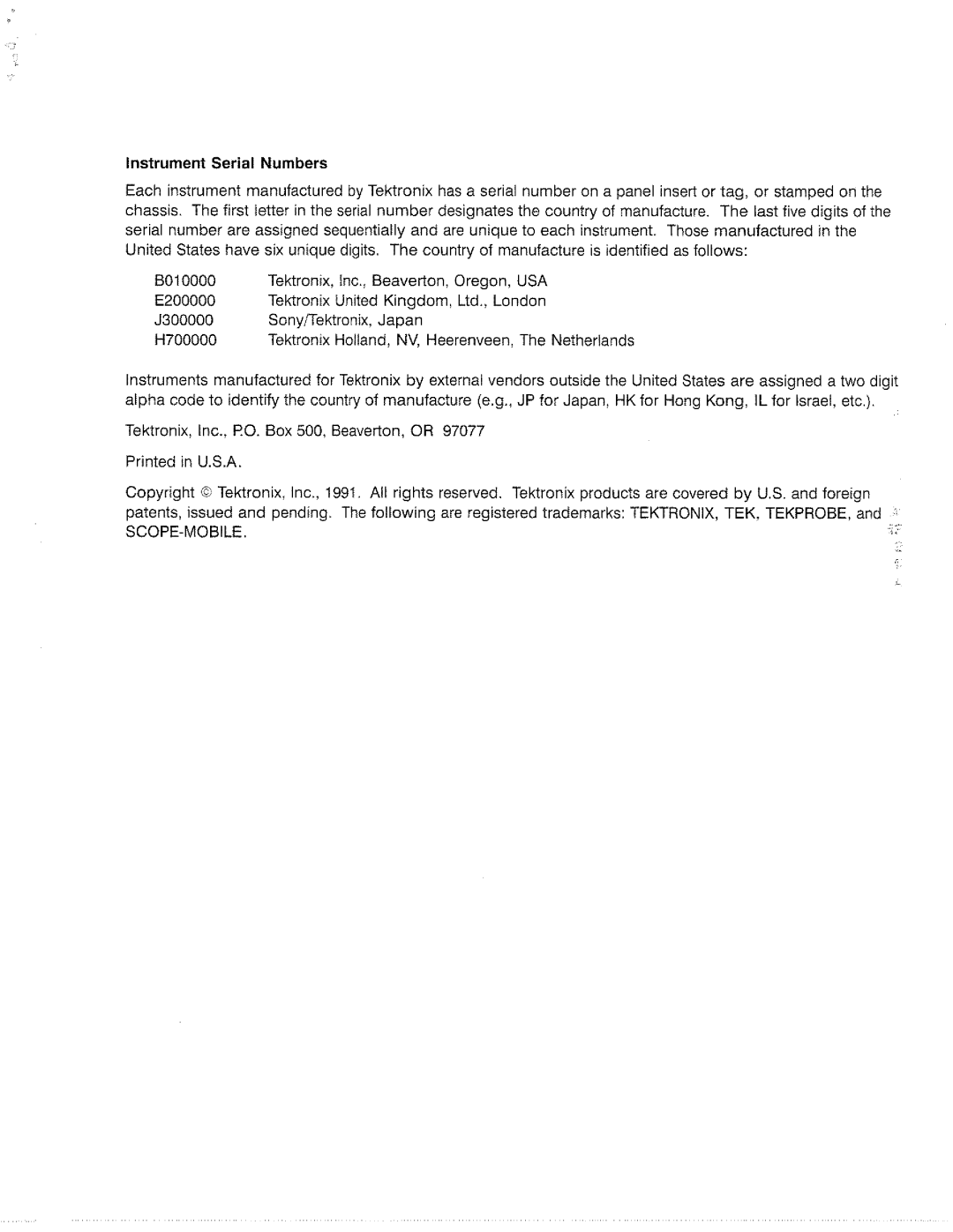 Tektronix HFS 9000 manual 