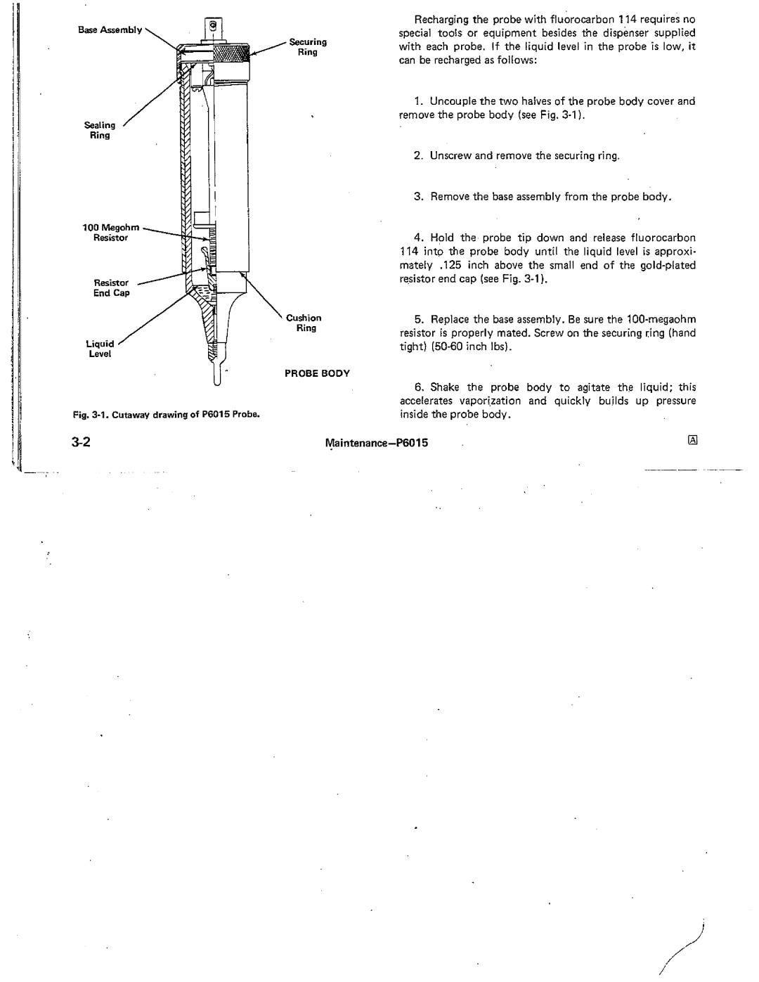 Tektronix P6015 manual 