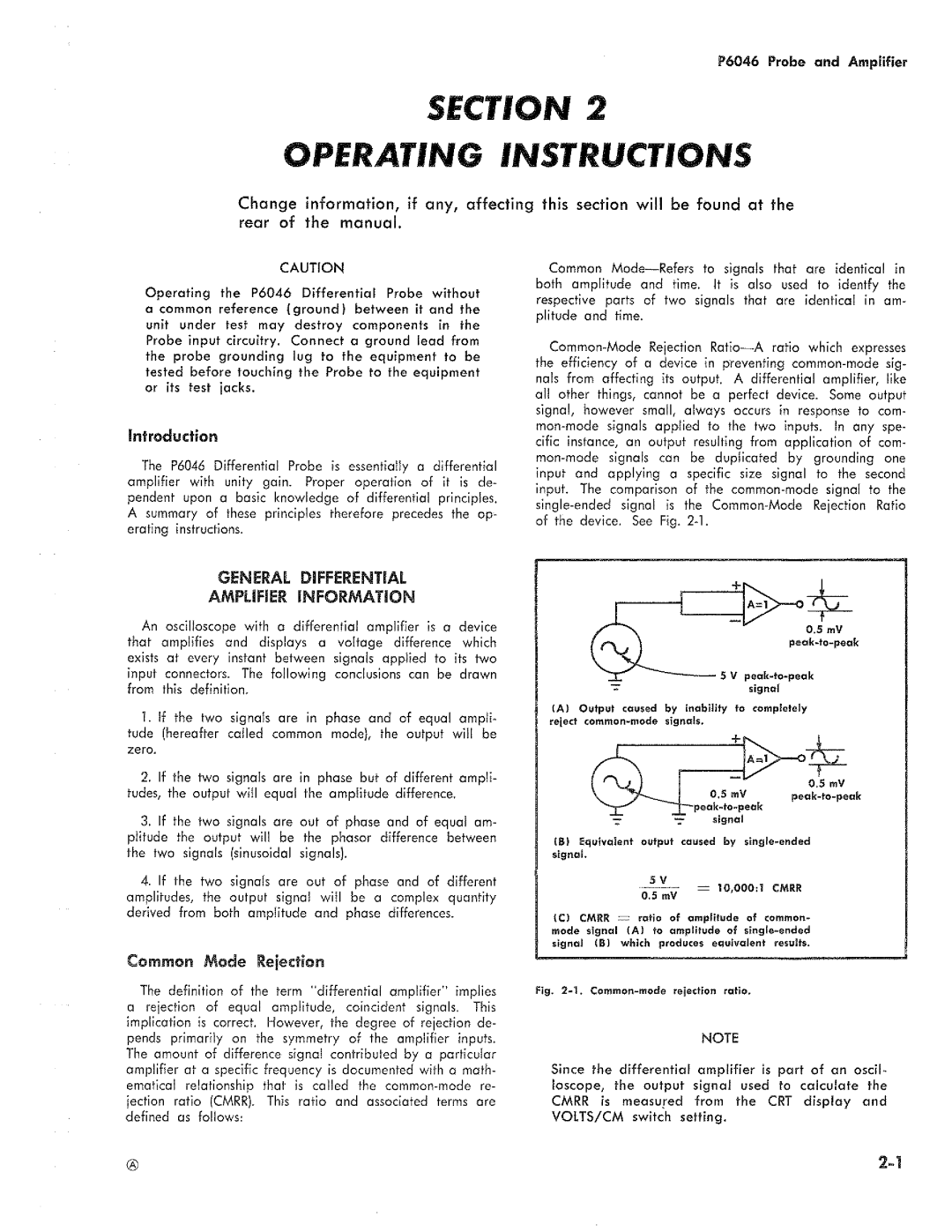 Tektronix P6046 manual 