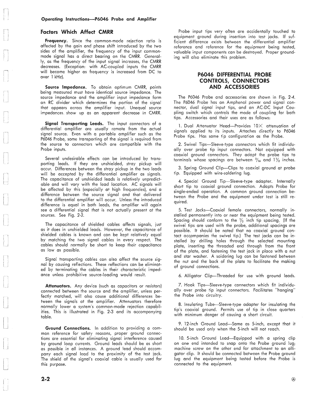 Tektronix P6046 manual 