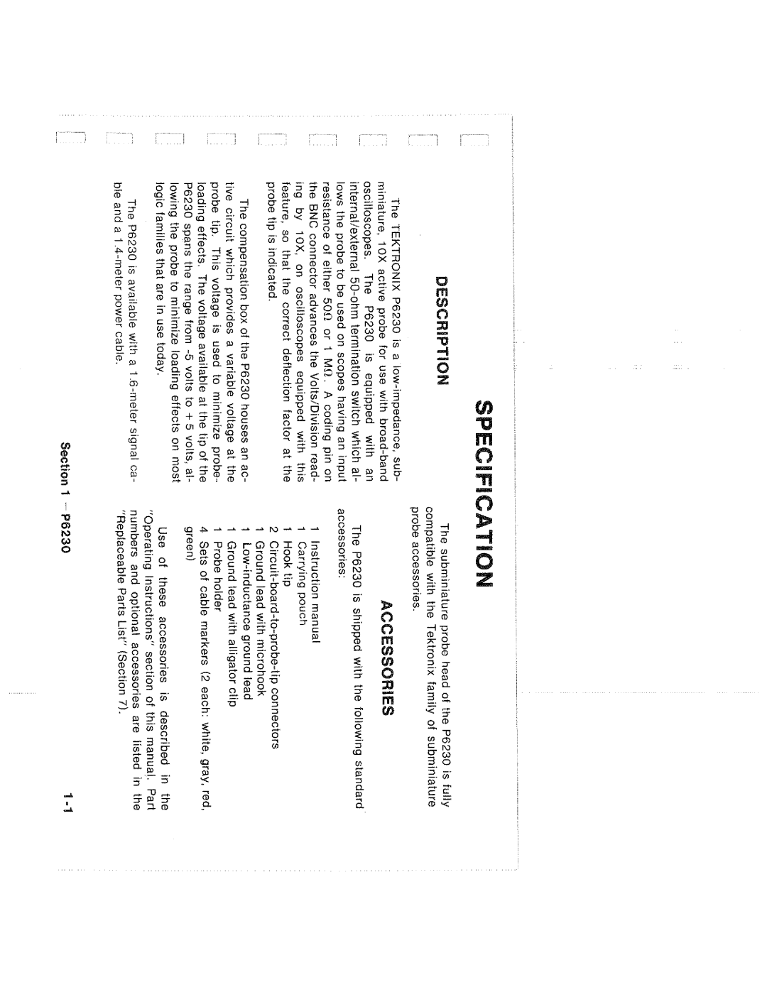 Tektronix P6230 manual 