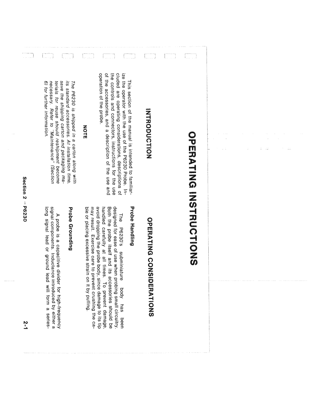 Tektronix P6230 manual 