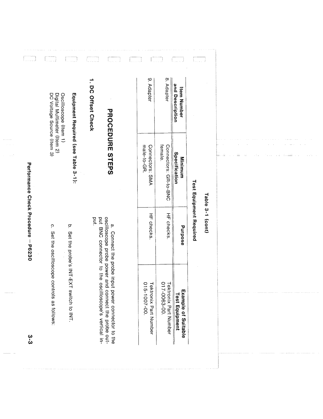 Tektronix P6230 manual 