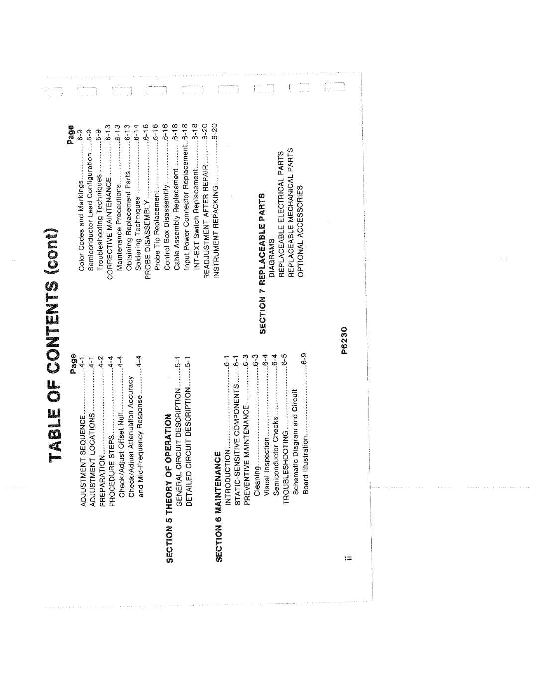 Tektronix P6230 manual 